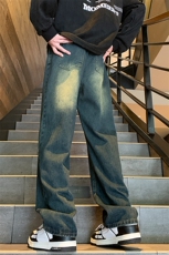 主推差价大现货复古蓝松紧腰牛仔裤-310A-1-GK03-P55限价68，男装牛仔裤，星座310A-1