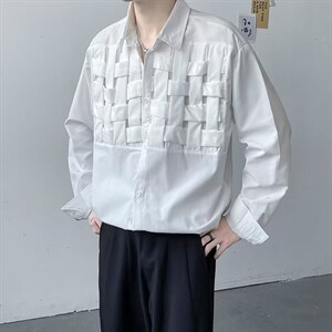 长袖衬衫男港风日系韩版潮流帅气衬衣C765P38,男装衬衫,星座1116-2