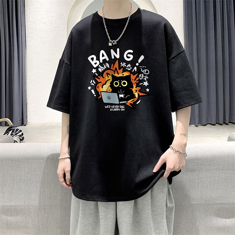 230g重磅纯棉短袖t恤男大码半袖半截袖 DX17405-P20图片