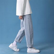 秋冬季新款蒙马特牛仔裤宽松休闲男女长裤X715K002-P50控78，男装牛仔裤，星座715