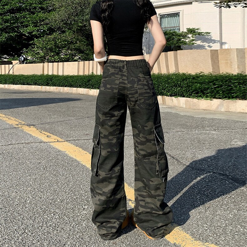 美式复古迷彩工装裤男女2026新款多口袋设计感宽松显瘦YD6602-P55,男装工装外套,星座509