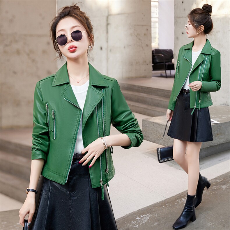 小皮衣外套女士短款2025春秋新款高级感小个子显瘦机车皮夹克上衣,女装皮衣,臻衣坊