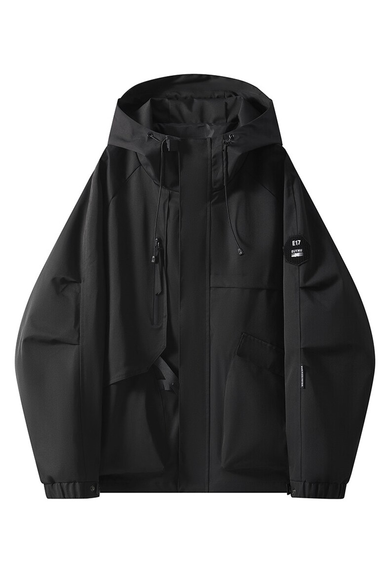 春秋户外冲锋衣男女同款防风防水连帽工装外套登山服夹克2481-P75,男装夹克,星座1403A