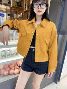 【现货】秋季新款洋气条绒小夹克，其它，蓝典