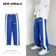 2023春装新款克莱因蓝男女情侣休闲卫裤直筒裤B221-LK22004-P50，男装休闲裤，电商B221