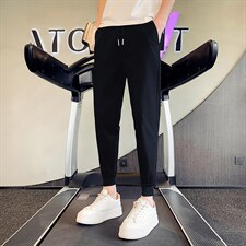社会小伙男士休闲裤纯色修身小脚裤潮男学生痞帅网红裤A08-P40，男装休闲裤，星座712-1
