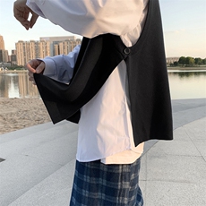 设计感男装一片式两侧开叉无袖背心打底针织衫轻熟风马甲S3/P50，男装背心/马甲，星座206（原A221）