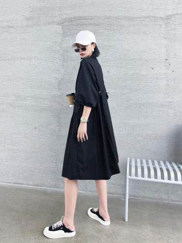 韩版抽绳连衣裙，女装连衣裙，玩美