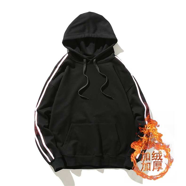 冬季加绒加厚白底日系港风国潮外贸chic风格连帽卫衣潮WY2220-P55，男装卫衣，电商A021A