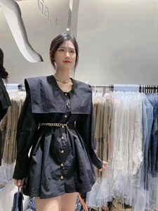 韩版腰链裙图片