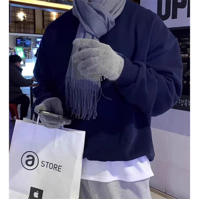 抖音得物高品质二开支持退换25秋冬美式宽松曼巴纯色圆领卫衣Y77，男装卫衣，电商A486-1