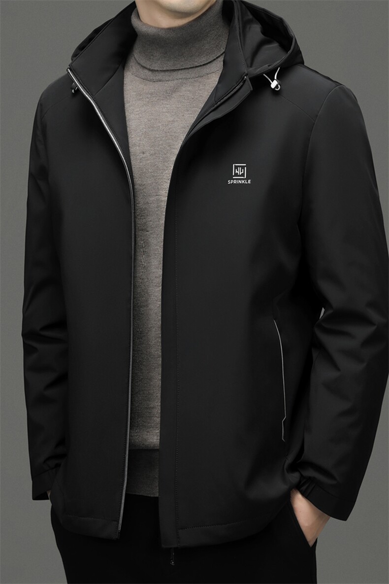 CD8808钱塘2020-2秋冬新款中老年男士休闲羽绒服连帽百搭外套P235,男装羽绒服,钱塘207-2