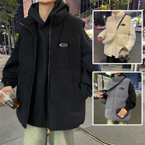 魔术贴 可拆换 得物二开冬季团体班服外套马甲棉服加厚校服送背包图片