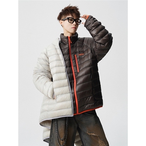 印花轻便90绒白鸭绒M-5XL大码：锦纶羽绒服男78196P238控328图片
