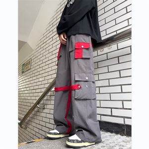 工装休闲裤男韩版潮流多口袋个性高街2024秋冬季ins长裤K4631-P47图片