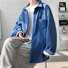 8XL-M灯芯绒加厚加绒长袖衬衫男加肥加大码衬衫外套CS501P65控78，男装衬衫，电商D206-1