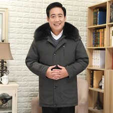 2020电商B247冬新款休闲保暖羽绒服真毛领可拆卸内里外套867-P300，男装羽绒服，电商B247