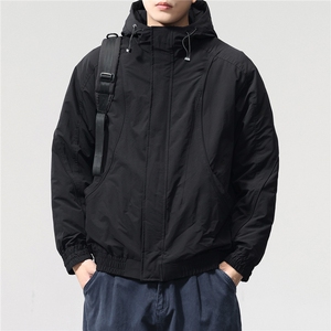 夹棉2025秋冬新款连帽工装夹克男户外登山服棉服图片