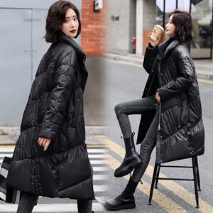 2020冬季新款休闲宽松韩版中长款羽绒服保暖舒适羽绒外套图片