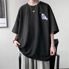 HT73262-P22华夫格t恤男短袖男大码五分袖大皂风，男装T恤，电商A040