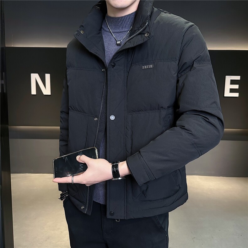 88578-L-4XL-P185标50绒店主风冬季特殊面料立领男士休闲羽绒服图片