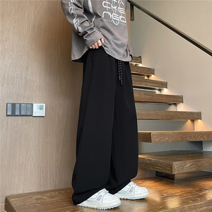 K5068/特P25春装新款纯色潮垂感休闲裤男宽松大码西裤直筒裤长裤图片