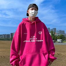 抖音得物供货可提供视频秋冬重磅美式宽松连帽卫衣DL2301，男装卫衣，电商A486