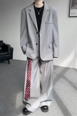 韩版休闲西装套装外套高级痞帅宽松韩版自带垫肩西服外套套装，男装西服，电商B319