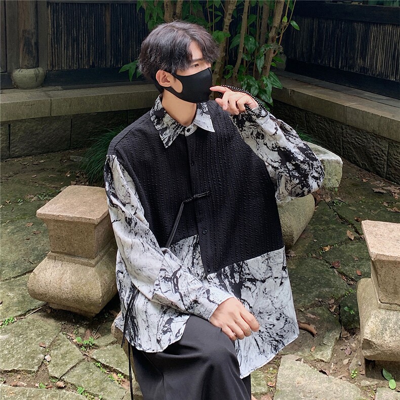 2025新中式长袖套装TZ88797P90衬衫CS88799P45控78裤子88798P45控，男装休闲套装，星座227-7