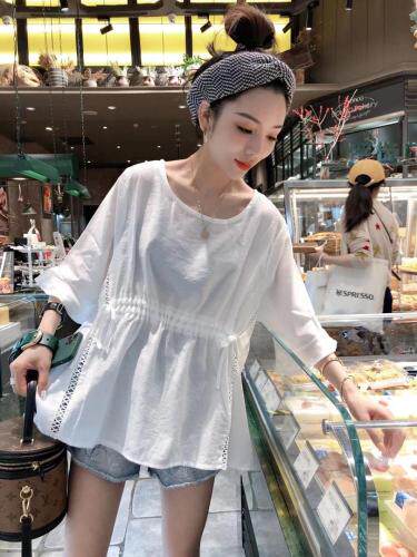 夏季新款韩系娃娃衫版天丝上衣，女装，一杭