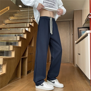 秋冬季休闲裤男直筒宽松舒适潮流百搭运动针织卫裤长裤子M553-P40图片