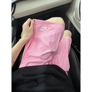 网图有货蓝色粉色红色格子短裤男速干沙滩五分裤-DK119-特P30图片