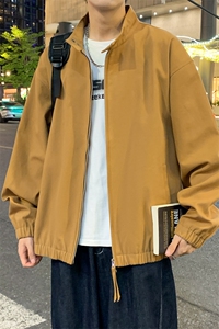 2025新款现货纯棉夹克男宽松立领上衣外套DSA157B-J2570-P85图片