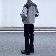 纯黑色高弹修身直筒大码微喇毛边牛仔裤男K860-K866-P50，男装牛仔裤，星座205