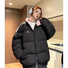 中性风冬装双面穿条纹织带棉服拼色棉衣休闲外套男G1101P138，男装棉衣，电商A339