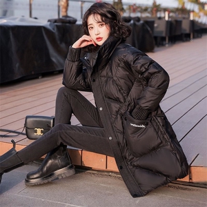 （现货）90白鸭绒新款时尚洋气高档中长款气质高端奢华羽绒服女图片