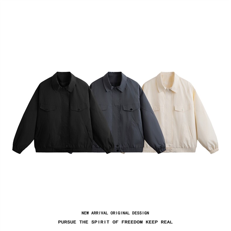 JK5005/P65春装新款个性纯色立领工装夹克男潮流上衣飞行员外套,男装夹克,电商A141