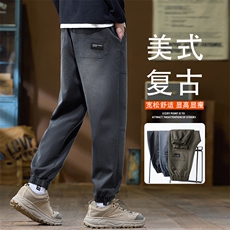 休闲裤男秋季新款直筒宽松阔腿裤百搭垂顺男士裤子K6655-P52，男装休闲裤，星座610（原A335）
