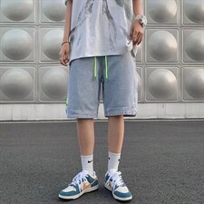 潮流春季牛仔裤男松紧带牛仔短裤A77P38，男装牛仔裤，星座1116-2