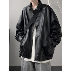 美式复古皮衣外套男秋冬高级感潮牌痞帅机车服夹克PY3322-P60图片
