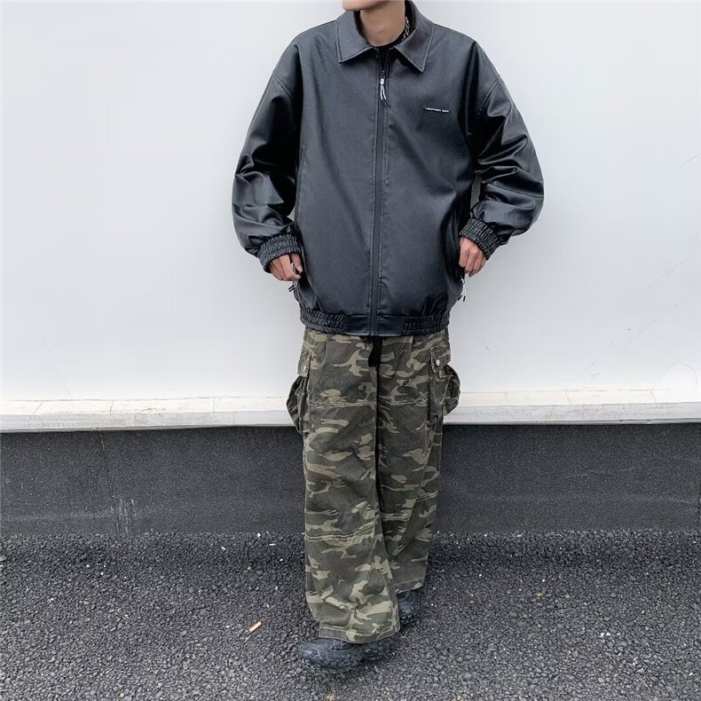 复古机车皮衣外套男士春季新款美式防水W253P85,男装夹克,星座1116-2