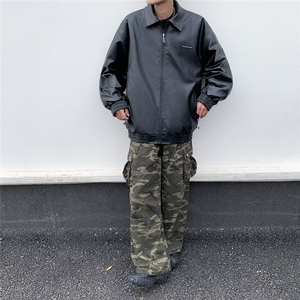 复古机车皮衣外套男士春季新款美式防水 W253 P85图片