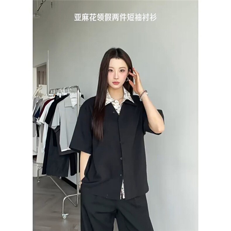 网络图慎用图片只做展示大货已到翻领假两件衬衫DCS78045P65控98,男装衬衫,星座226-2