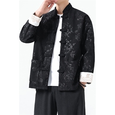 秋冬新款风复古灯芯绒休闲夹克新中式男女外套唐装H337/P110，男装夹克，钱塘713