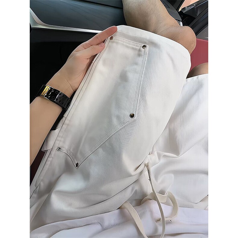 夏季港高街铆钉工装短裤直筒运动5分6分短裤DK8491-P32【特价】,男装牛仔裤,电商A007