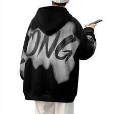 7XL-M2023春季新款港风长袖连帽卫衣外套男加肥加大码上衣控价88，男装卫衣，钱塘717(原712)