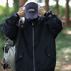 春秋款设计感拼接立领夹克男生衣服宽松学生休闲工装外套YT88，男装夹克，星座1116A-1（原606A）
