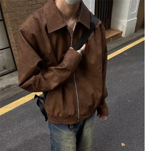 美式复古扎染夹克外套男春秋款潮牌痞帅休闲上衣JK2377