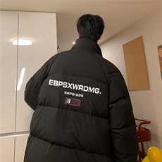 特批内景时尚字母印花面包服翻领棉衣A247-TPMY63701特批75控128，男装棉衣，电商A247