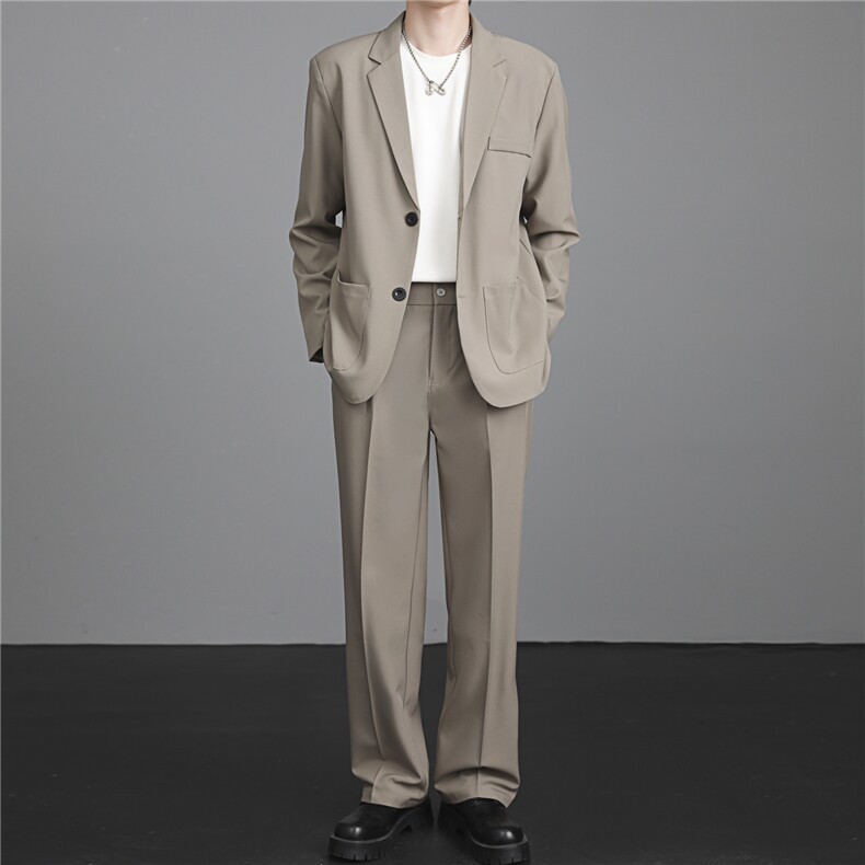 西服两件套装男春秋修身青年帅气男士休闲西装韩版小西服外套,男装西服,星座410-7